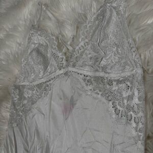 La Senza white lingerie lace slip size L